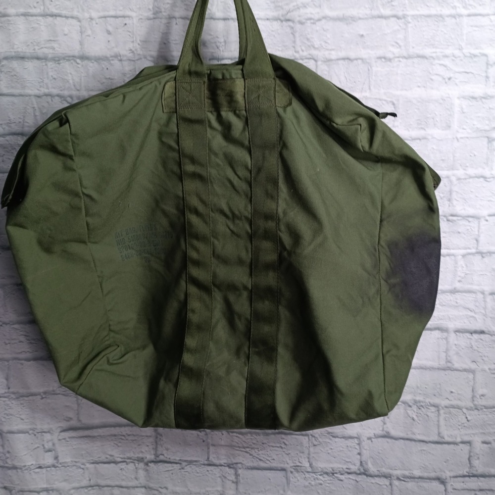 Vintage US Military Flyer Kit Bag OD Green Canvas Duffel Heavy Duty Carry  s12